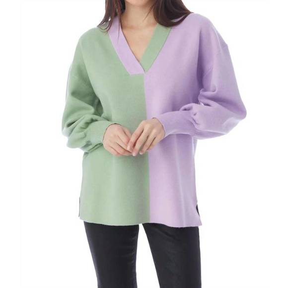 NEW CROSBY BY MOLLIE BURCH mac sweater in mint lavender - Picture 3 of 5